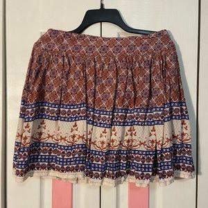red white and blue boho skirt